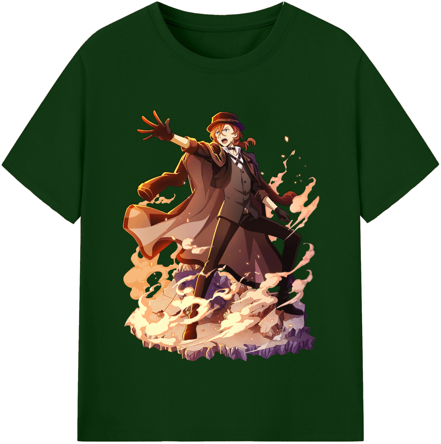 （画像用） 文豪ストレイドッグス Bungo Stray Dogs 綿100％半袖Tシャツ（フロントプリント）